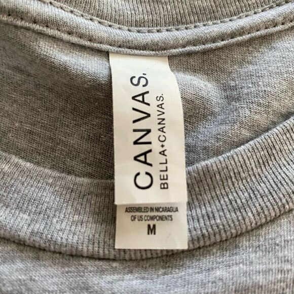 Santa T-Shirt Don't Stop Believing Gray Short Sleeve Funny Cute Journey Retro - Picture 4 of 7